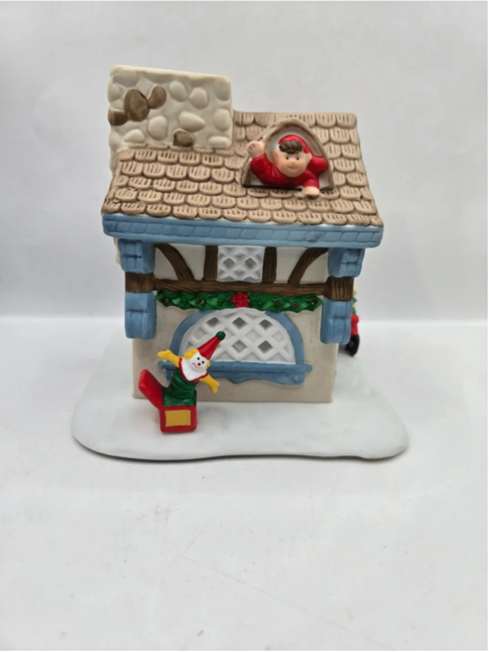 Vintage PartyLite Santas Workshop Tealight House P0269 Christmas Village w/box
